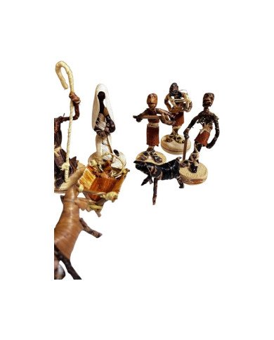 African Handmade Eco-Friendly Banana Fiber Nativity