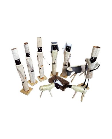 Handmade Corn Dolls Nativity Set