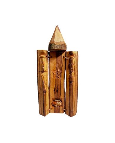 African Olive Wood Branch Nativity