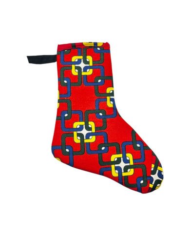 Small Kitenge Christmas Stocking Orange