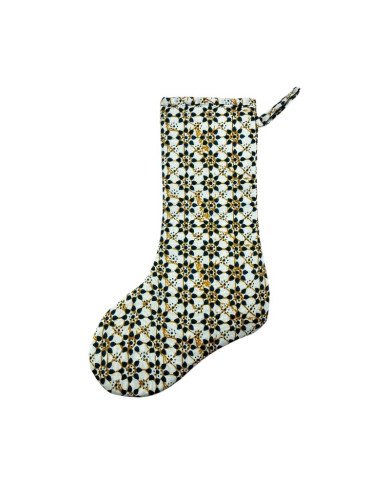 Large Flower Pattern Kitenge Christmas Stocking