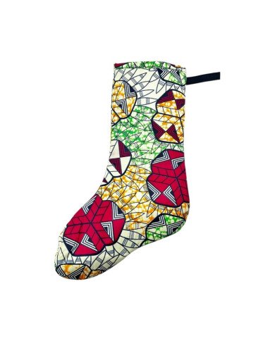 Large Kitenge Christmas Stocking Christmas Colors