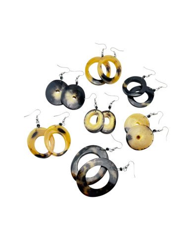 Cow Horn Bead Earrings