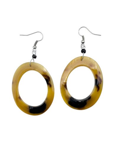 Cow Horn Bead Earrings
