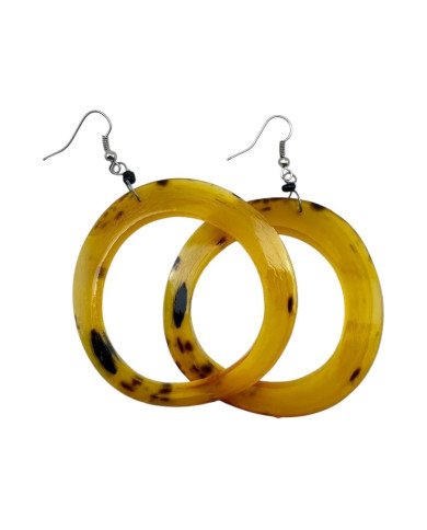 Nguvu Kubwa Cow Horn Earrings