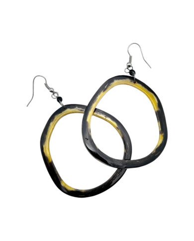 Nguvu Kubwa Cow Horn Earrings