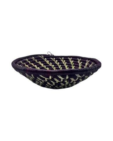 Maroon Drift Uganda Bukedo and Raffia Bowl