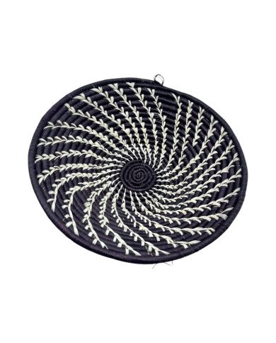 Mini Maroon Drift Uganda Bukedo and Raffia Bowl