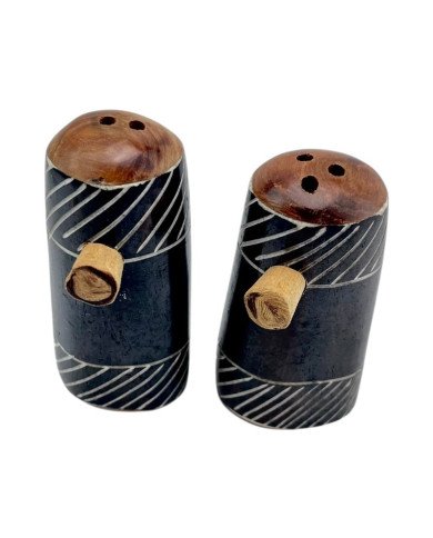 African Handmade Batik Bone Ebony Band Shakers