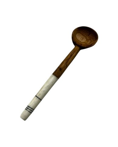 Etched Horizon Olive Wood Bone Spoon