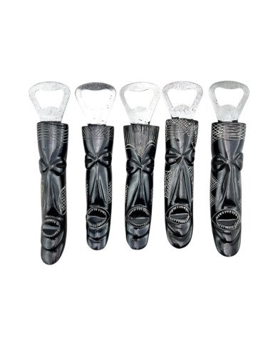 Handcarved Bone Uso Mask Bottle Opener