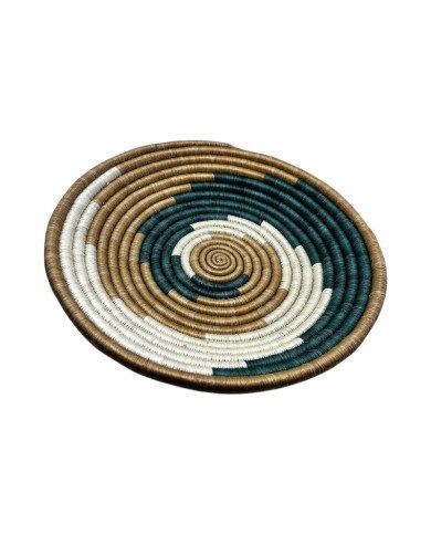 Handwoven Rwanda Harmony Swirl Sisal Basket