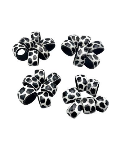 Handcrafted Twiga Batik Cow Bone Napkin Rings