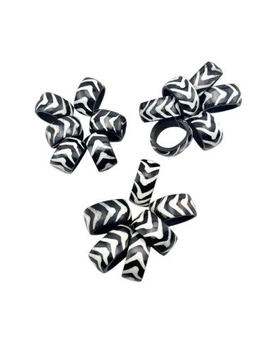 Mshale Batik Bone Handcarved Napkin Rings