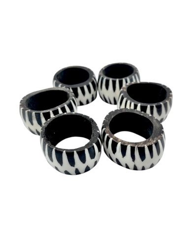 Kupinga Batik Bone Napkin Rings