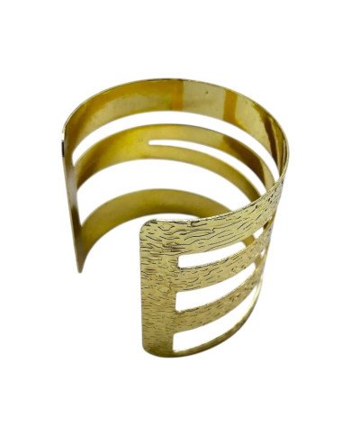 Handcrafted Dhahania African Brass Cuff Bracelet