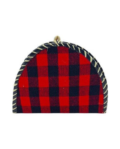 Masai Shuka Black Red Buffalo Clamshell Banana Fiber Nativity